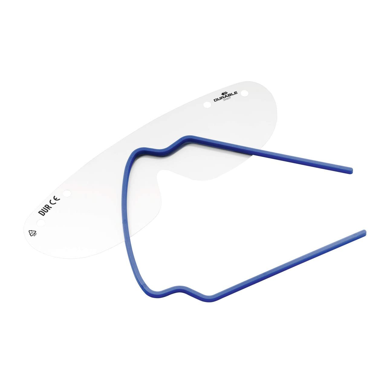 Durable Augenschutzvisier, aus glasklarer Folie, Made in DE, 25 Stück, dunkelblau, 343507