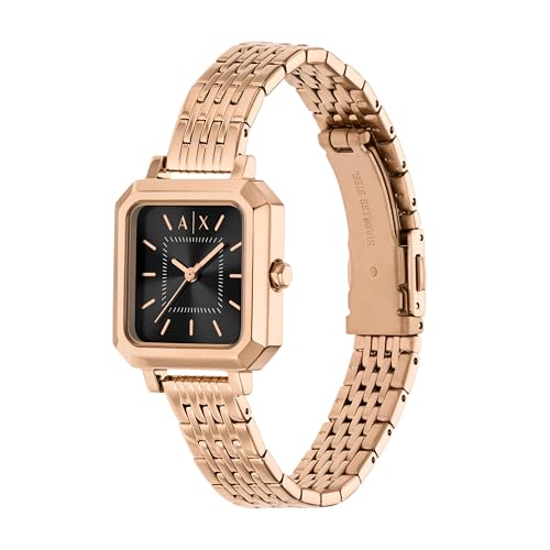 Image of Armani Exchange A|X Women's Watch, Square Three-Hand Stainless Steel Watch for Women