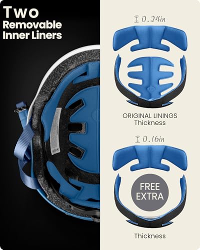 Image of OutdoorMaster Skateboard Cycling Helmet - Two Removable Liners Ventilation Multi-Sport Scooter Roller Skate Inline Skating Rollerblading for Kids, Youth & Adults