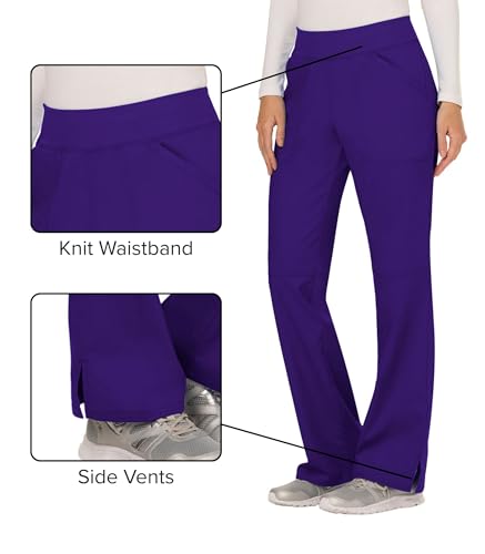 Image of Cherokee Women Scrub Pant with Straight Leg Pull-on Pant Medical Bottom with 4 Pocket & 2-Way Stretch Fabric - WW110