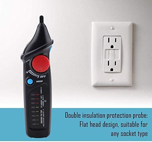 Voltage Tester Pen Non-Contact Electrical Tester Adjustable Sensitivity Inductive Voltage Detector Pen 12V 1000V/48V 1000V with LED Flashlight