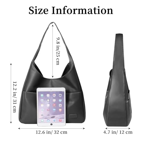 Large Genuine Leather Hobo Tote Bag for Women - Soft Shoulder Handbag3