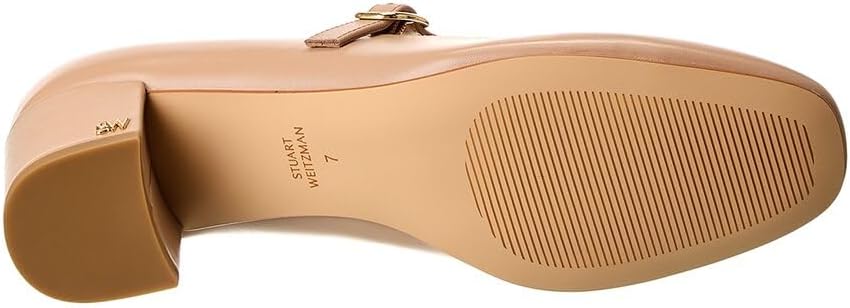 Stuart Weitzman Louise 50 Block Leather Mary Jane Pump