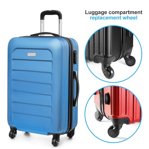 Koffer 50x18mm Ersatz Rollen für Koffer Ersatzräder, Gummi Ersatz Wheels für Gepäck Koffer Trolleys