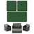 Snubbull 3 Pack Outdoor Patio Seat Cushions Replacement Covers Fit for 4 Pieces 4-Seater Wicker Rattan Patio Conversation Set Loveseat Chair Couch Furniture,36x18x2,18x18x2,Burgundy-Cover Only