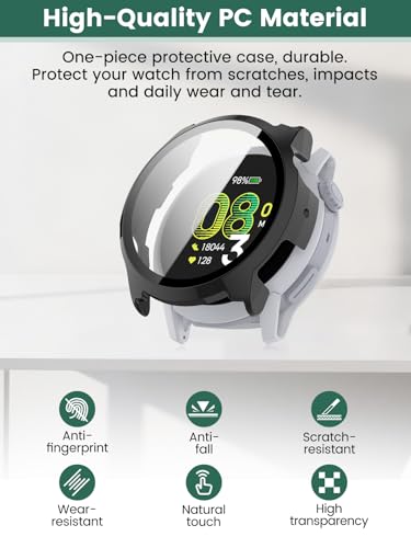Coque Coros Pace 4 rigide anti-rayures avec vitre de protection 9H noire