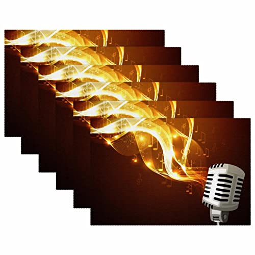 Sets de table Music Brown pour protéger votre table des plats chauds - 6