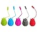 Owl Design Silicone Creative Tea Bag Reusable Tea Infuser Strainer Set Unique Cute Tea Set of 6PCS with Varying Bright Colors Best Gift in Kitchen of Home Or Offices