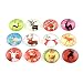10 pcs Assortment of Circle Christmas Glass Round Dome Seals Tiles Cabochons - 12mm - Set 5