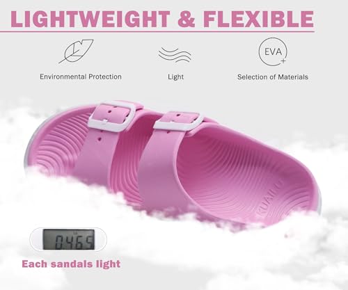 Image of KuaiLu Womens Recovery Sandals With Comfortable Plantar Fasciitis Arch Support, Orthotic Adjustable Thick Cushion Sport Slides Reduces Stress on Feet, Joints & Back Post-Exercise
