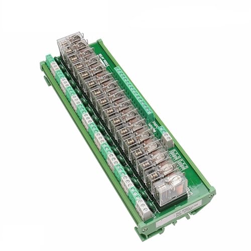 Carte de relais 16 canaux 24V avec fixations sur rail DIN pour armoires électriques