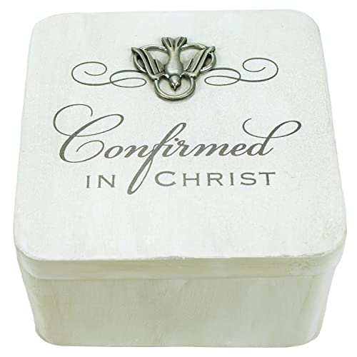 Cathedral Art Abbey & CA Gift Confirmation White Keepsake Box W/Magnetic Cover