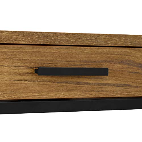 Caffoz-48-Writing-Desk-Study-Computer-Desk-Brown-Mahogany-Laptop-PC-Table-Workstation-with-2-Drawers-for-Home-Office-Storage-Space-Saver
