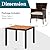 Shintenchi 5 PCS Patio Dining Set, Wicker Outdoor Table and Chairs with Soft Cushions, Patio Furniture Set with Wood Table Top for Backyard, Deck and Garden, Brown Rattan