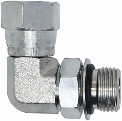 AF 6809-20-20 - #20 Male O-Ring Boss (1-5/8''-12 Threads) X #20 Female JIC (1-5/8''-12 Threads) 90 Elbow