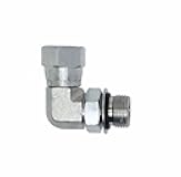 AF 6809-04-04-1/4 Male O-Ring Boss (7/16''-20 Threads) X 1/4 Female JIC (7/16''-20 Threads) 90 Elbow