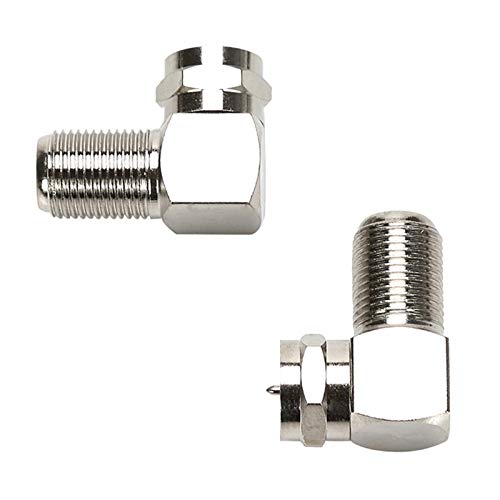 Conector coaxial F ángulo recto macho a hembra x2 miniatura 6