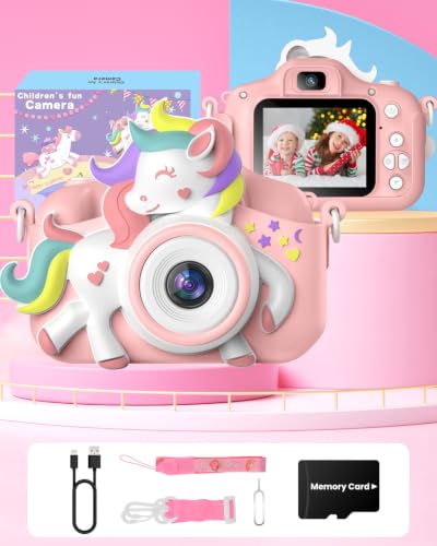 Gofunly Kinderkamera Digitalkamera mit 2,0-Zoll-Bildschirm & Karte