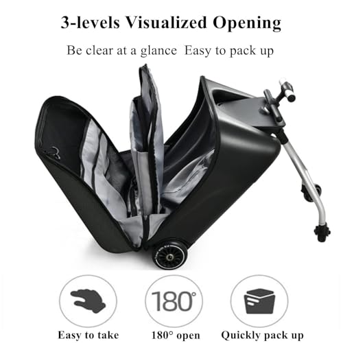 Children's Ride-On Suitcase, 2-in-1 Trolley Case & Baby Stroller, Fashion Travel Carry-On Kid's Luggage, Family Airport Travel Made Easy3