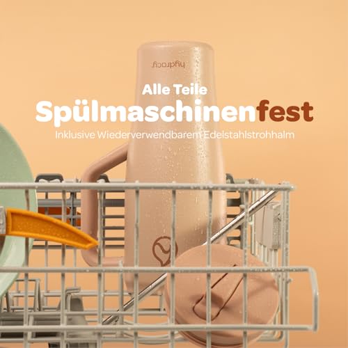 Hydracy Soulmate Thermobecher mit Henkel und Strohhalm Isoliert 1,18L – Ansicht 6