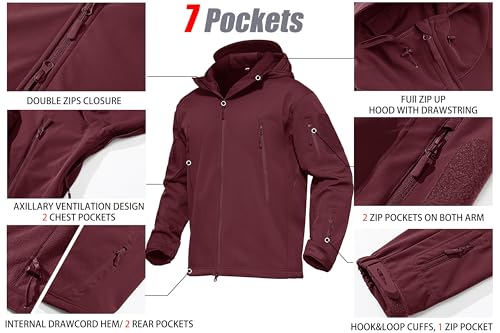 image for MAGCOMSEN Men's Jacket Tactical Performance Waterproof Softshell Jacke