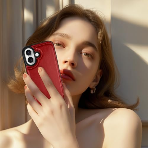 Étui portefeuille iPhone 16 double fermoir magnétique antichoc