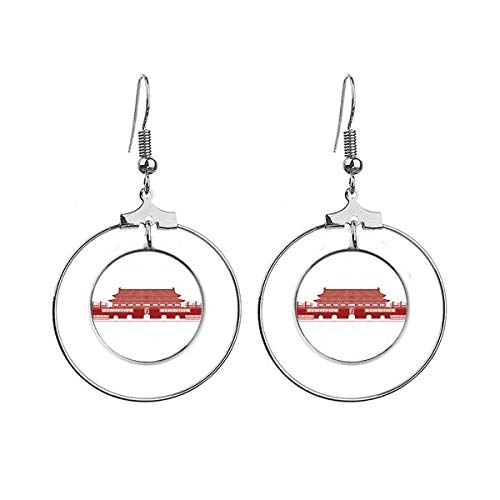 Boucles d'oreilles créoles Tiananmen rouge : finis les bijoux banals et sans âme