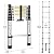 (8.5Ft/2.6M) Telescoping Ladders?EN131Standards Multi-Purpose Folding Aluminum Extension Ladder
