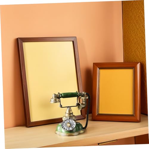 Teléfono fijo sobremesa vintage retro con disco giratorio para accesorios 6