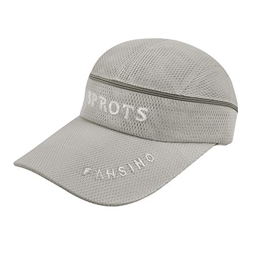 FakeFace Zonnehoed voor dames en meisjes, voor tennis en tennis, opvouwbaar, zomerhoed met afneembare rand, baseballpet van katoen, anti-UV - Image 3