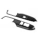 Voodonala Texture Door Handle Window Lift Button Decoration Frame Trim for Ford Mustang 2015 2016 2017 2018 2019 2020 2021 2022 2023 Carbon Fiber Black(2pcs/Set)