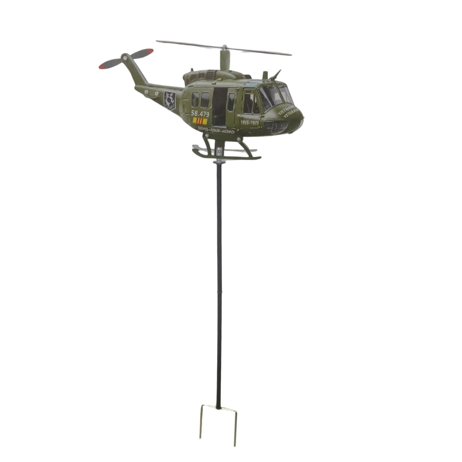 Pasisuu Outdoor Metal Wind Spinner – Garden Rotating Yard Stake, Weather-Resistant Patriotic Decor for Lawn and Flower Bed A