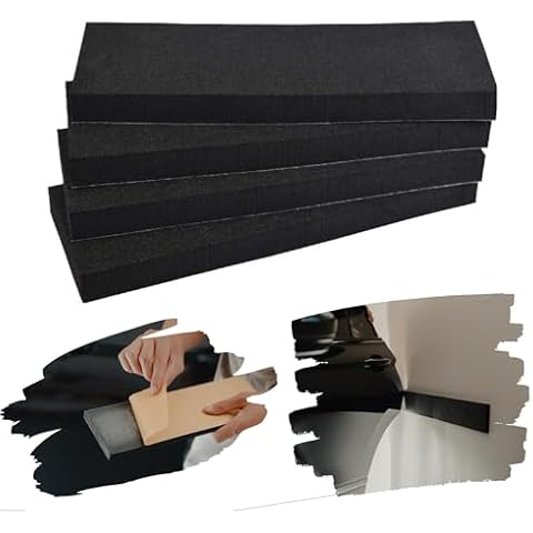 XCEL Foam Rubber Protector Panels – 4 Pack of Versatile Marine Foam Pads – Ideal for Wall Protection, Garage Parking Aids, Car Door & Bumper Padding, Anti Vibration, Insulation DIY Projects - Black Cover