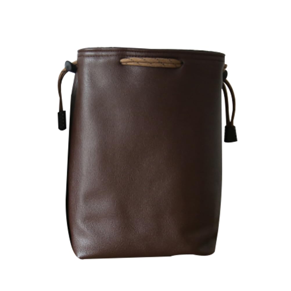 LALAFINA Custodia Interna per Fotocamera Pu, Borsa Protettiva Marrone | Formato Size, Uso Viaggio e Deposito, Soluzione Portatile per Corpo Macchina e Obiettivo