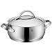 Produktbild WMF Concento Kochtopf groß 24cm, Metalldeckel mit Dampföffnung, Bratentopf Induktion 4,8l, Cromargan Edelstahl poliert, Innenskalierung, unbeschichtet