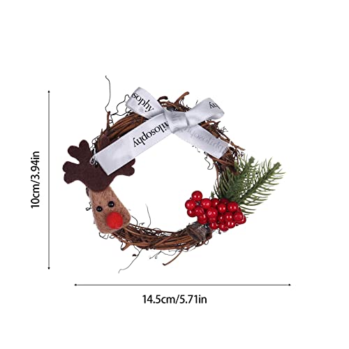 Décoration pour porte murale de maison durable avec couronne de Noël verte
