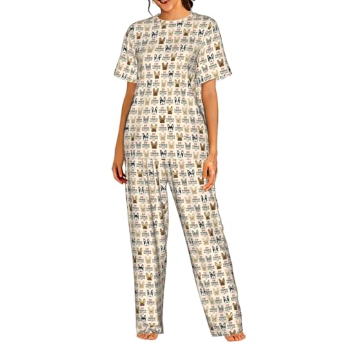 Pyjama court bouledogue français vêtement de nuit confortable pour vos moments de détente cocooning