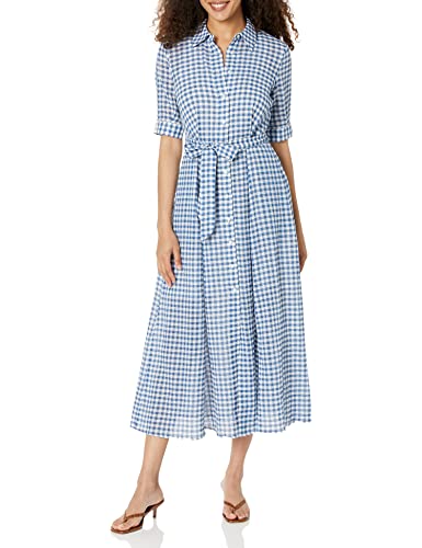 Image of Calvin Klein Womens Sportswear Everyday Cotton Sateen Fit and Flare (Standard and Plus Sizing)