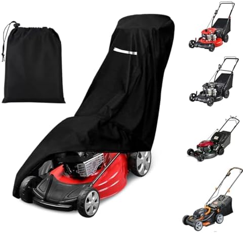 lawn mower tarp cover that will change how you protect your gear 3 Outdoors Lawn Mower Cover - Heavy Duty Waterproof UV Protection Push Lawn Mower Covers Universal Fit with Drawstring & Cover Storage Bag, Waterproof Lawnmower Covers for Outdoor, Black