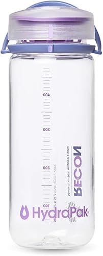 Miniatura 1 de HydraPak RECON - Botella de agua de plástico 50% reciclado, respetuosa con el medio ambiente y sin BPA, tapa giratoria de flujo suave, fácil de