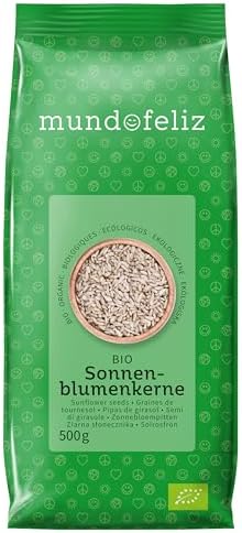 Mundo Feliz – Bio Sonnenblumenkerne, geschält, roh, ungesalzen, 4 x 500g (2kg)