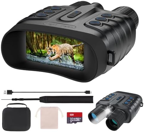 Night Vision Goggles With 4K Camera - 8X Digital Zoom, 7 IR Modes, 3" Screen For Hunting & Camping