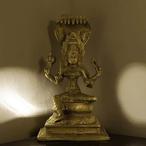 Miniatura 5 de GURU JEE Estatua de latón de la diosa india del sur Durga Mariamman sentada para Puja Mandir Regalos Decoración del hogar