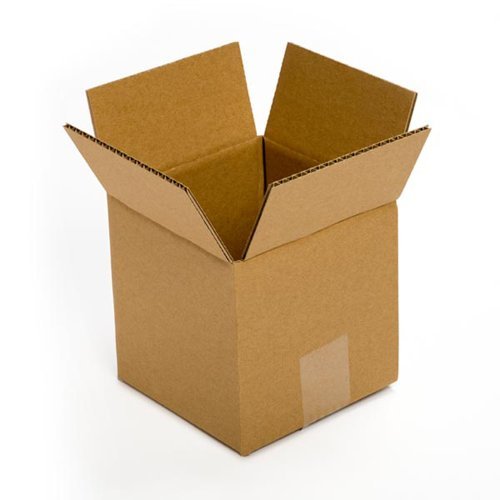 Pratt PRA0014 Recycled Corrugated Cardboard Single Wall Standard Cube Box with C Flute, 7" Length x 7" Width x 7" Height, (Pack of 25)
