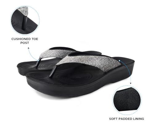 Image of AEROTHOTIC Original Orthotic Comfort Thong Style Flip Flops Sandals for Women with Arch Support for Comfortable Walk
