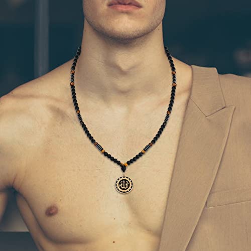 Bead Necklace for Men Tiger Eye Healing Necklace Men Necklace2