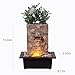 Kalona Tabletop Waterfall Fountain, Zen Fountain for Home Office Decor with LED Lights, Relaxing Indoor Water Feature with Realistic Stone Look for Meditation(23111)