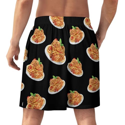 Italy Pasta Noodle Fashion Mens Pajama Shorts Summer Lounge Sleep Bottoms Pants Soft Sleepwear2