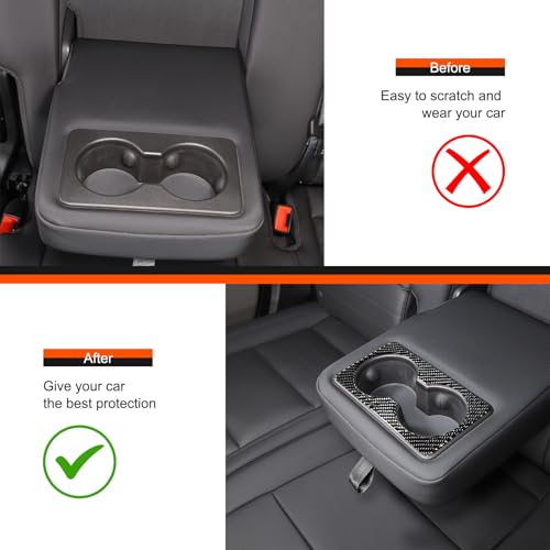 Pegatina en Fibra de Carbono para Portavasos Trasero Hummer EV miniatura 5