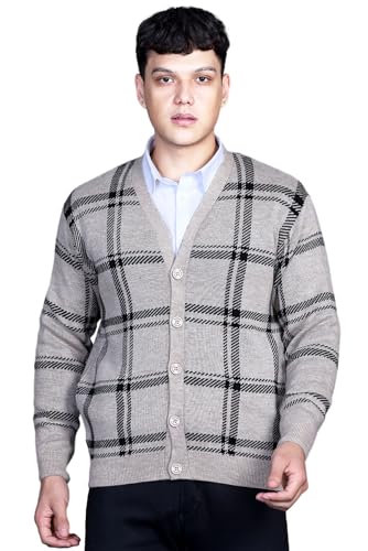 Image of GODFREY V Neck Cardigans for Men - Full Sleeve Woolen Sweater for Man Winter Wear